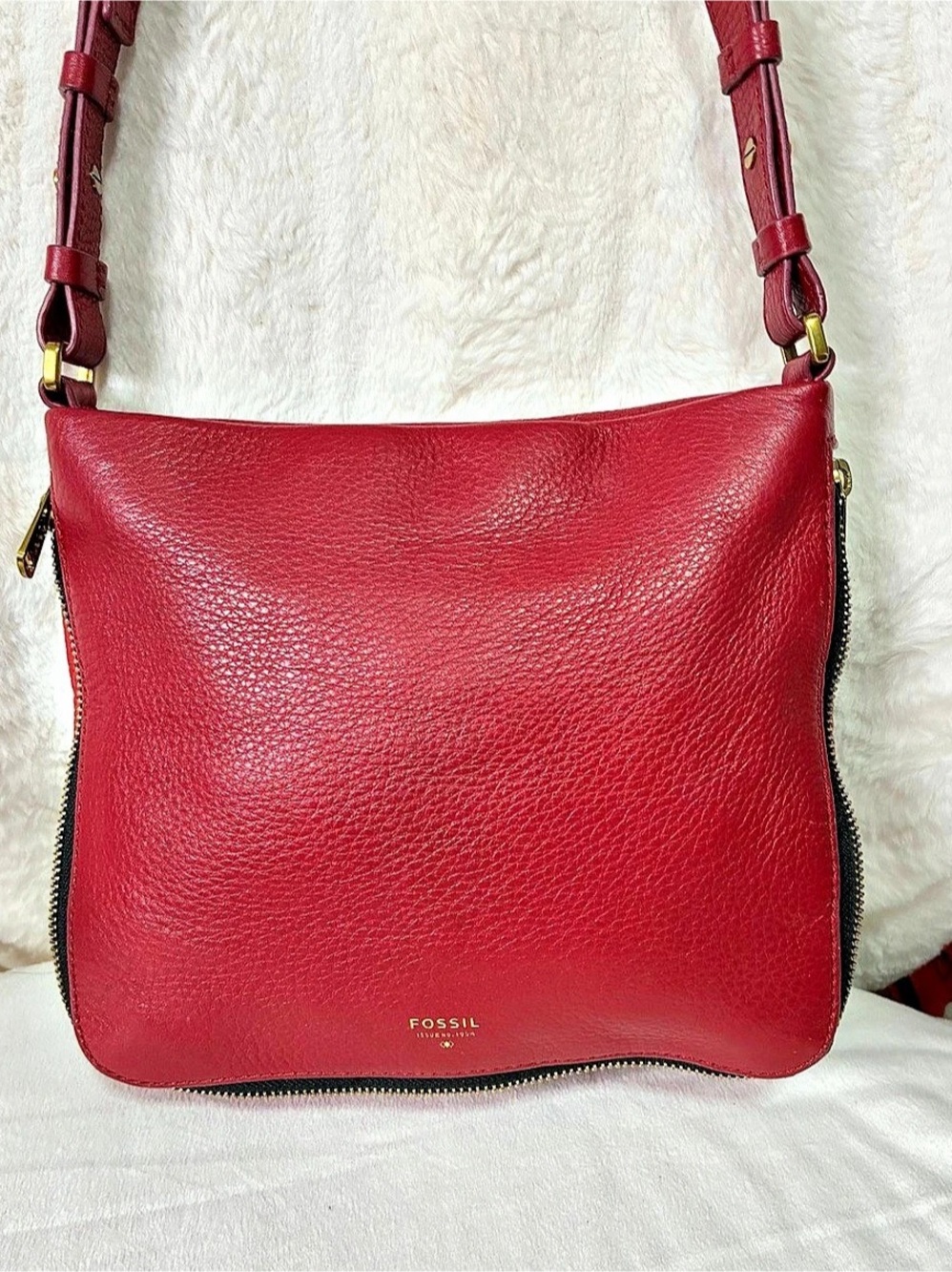 Fossil Red Crossbody Bag